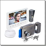 Комплект: цветной видеодомофон EP-4815 и электромеханический замок Anxing Lock-AX091